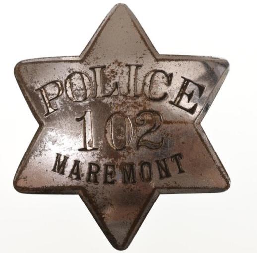Obsolete Maremont Police Badge #102 (1 of 2)