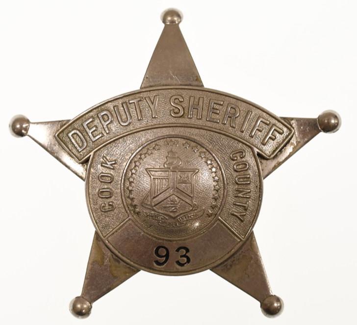 Obsolete Cook County Deputy Sheriff Badge #93 (1 of 2)