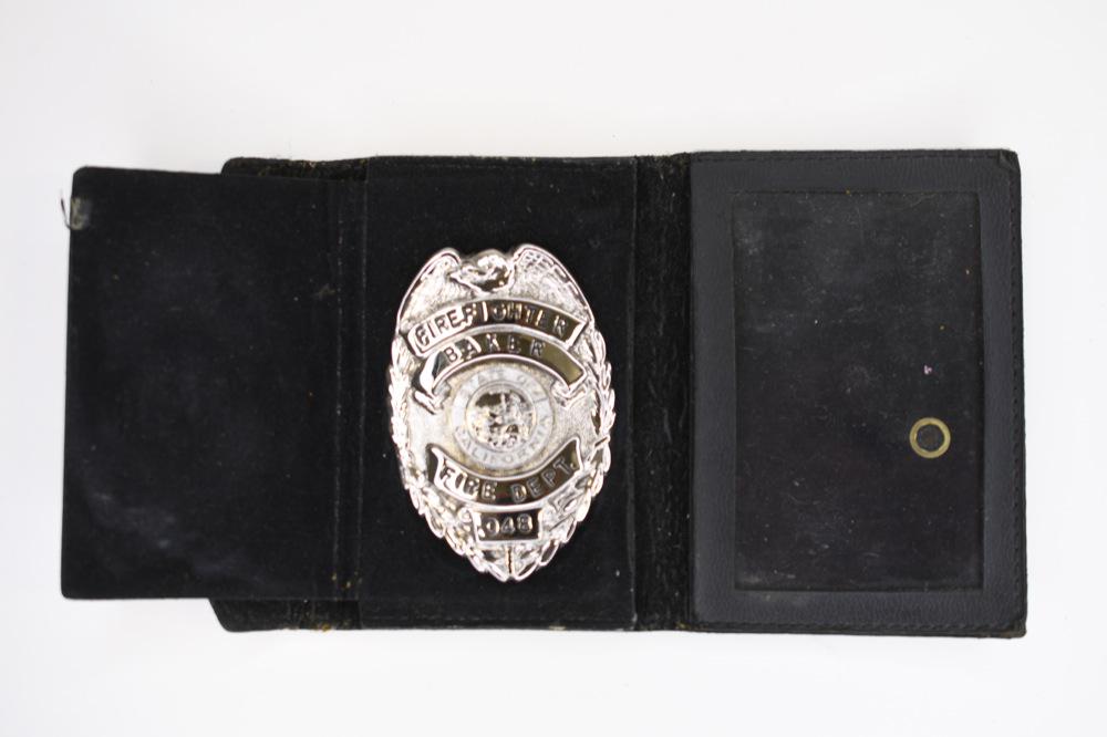 Obsolete Baker California Firefighter Badge #048 (1 of 3)