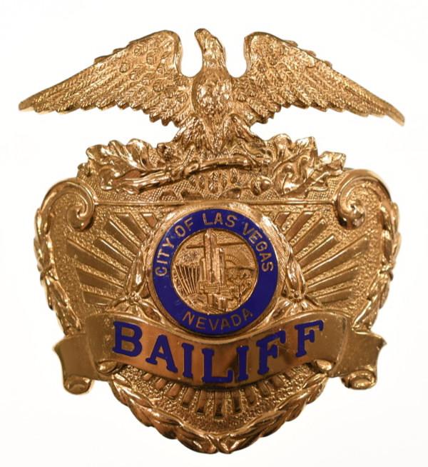 Obsolete Las Vegas Nevada Bailiff Hat Badge (1 of 2)