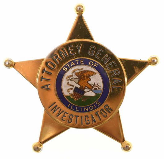 Obsolete Ill. Attorney General Investigator Badge
