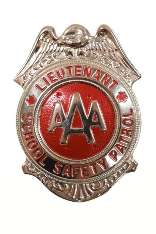 Vintage AAA School Safety Patrol Lieutenant Badge (1 of 2)