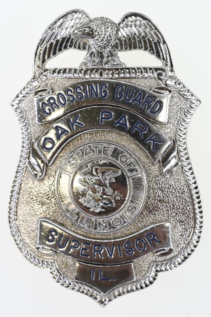 Obsolete Oak Park ILL Crossing Guard Badge (1 of 3)