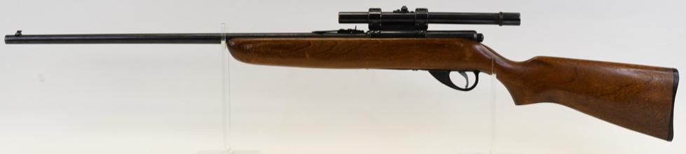 J.C. Higgins Model 103.16 .22 Cal Rifle W/Scope: Nice Sears J.C. Higgins Model 103.16 bolt action rifle in .22 S/L/LR. Rifle has a 24" barrel and J.C. Higgins 4X scope. Rifle is in nice used condition. No serial number. FFL required for transfer. (3