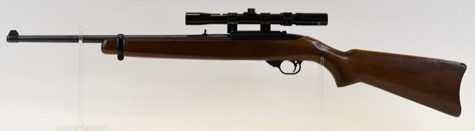 Ruger Model 10/22 .22 LR Carbine With Scope: Nice Ruger Model 10/22 bolt action carbine in .22 LR. The carbine has a 18.5" barrel and is in nice used condition with use wear. Comes with Tasco scope. Serial #110-90547. FFL required for transfer. 