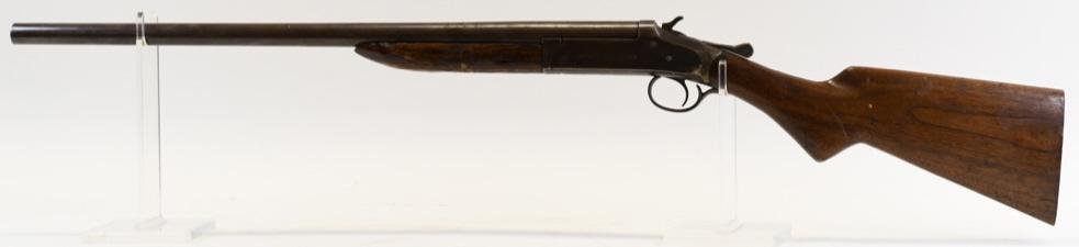 Iver Johnson Champion 12 Gauge Single Shot Shotgun: Iver Johnson Champion Shotgun in 12 gauge. The shotgun has a 24.5" barrel and is in fair used condition. SN:47302XH. FFL required for transfer. (559-3)