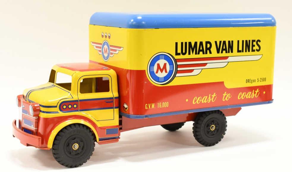 Marx Tin Litho Lumar Van Lines Box Truck (1 of 4)