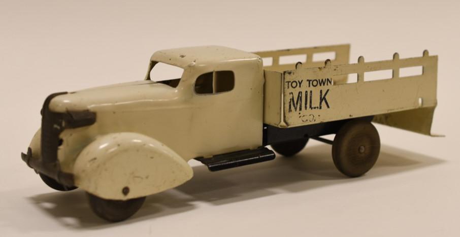 vintage toy milk truck