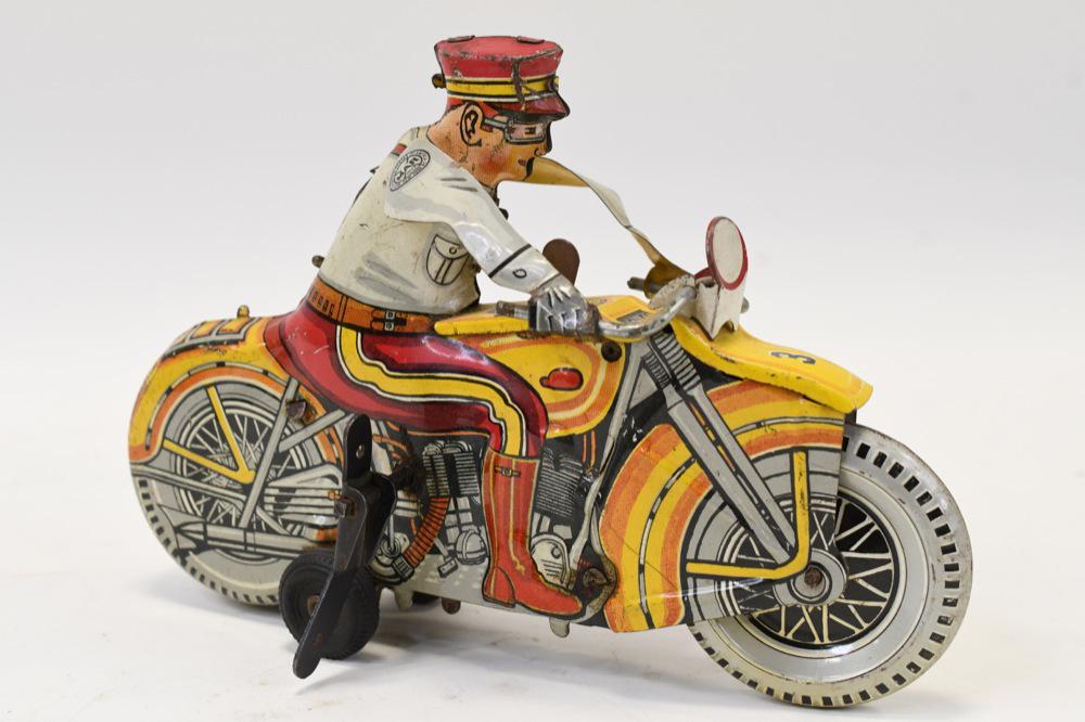 Marx Tin Litho Windup Motorcycle (1 of 5)