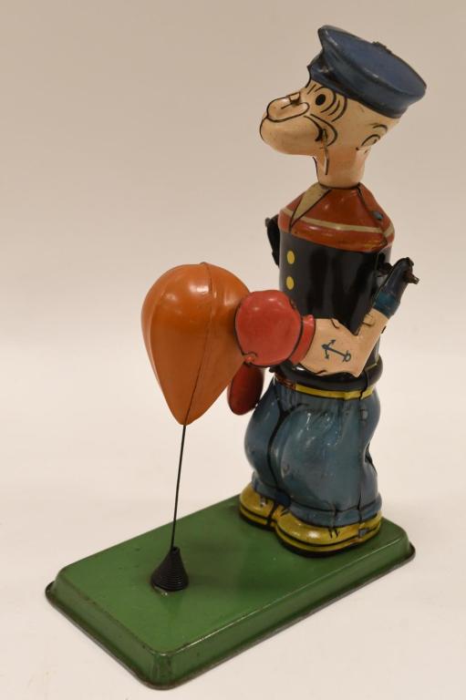 J. Chein Popeye Bag Puncher Tin Wind-Up (1 of 6)