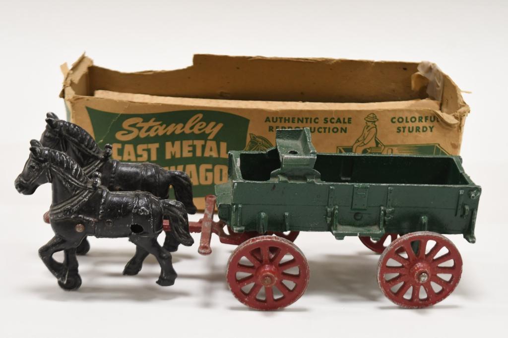 Stanley Cast Metal Horses and Farm Wagon (1 of 4)