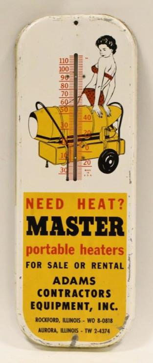 Original Tin Master Portable Heaters Thermometer (1 of 5)