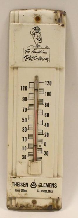 Original Tin Cities Service Thermometer Sign (1 of 5)