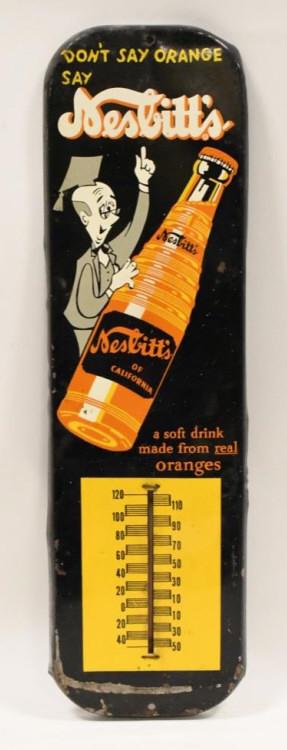 Tin Nesbitt's Orange Soda Thermometer Sign (1 of 5)