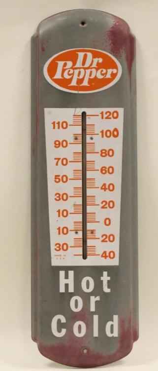 Original Tin Dr. Pepper Hot Or Cold Thermometer (1 of 4)