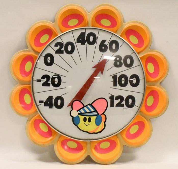 Scarce Citgo Flower Bubble Glass Thermometer (1 of 6)