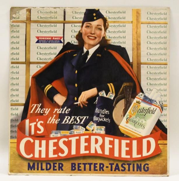 Vintage Chesterfield Cigarettes Counter Sign (1 of 7)