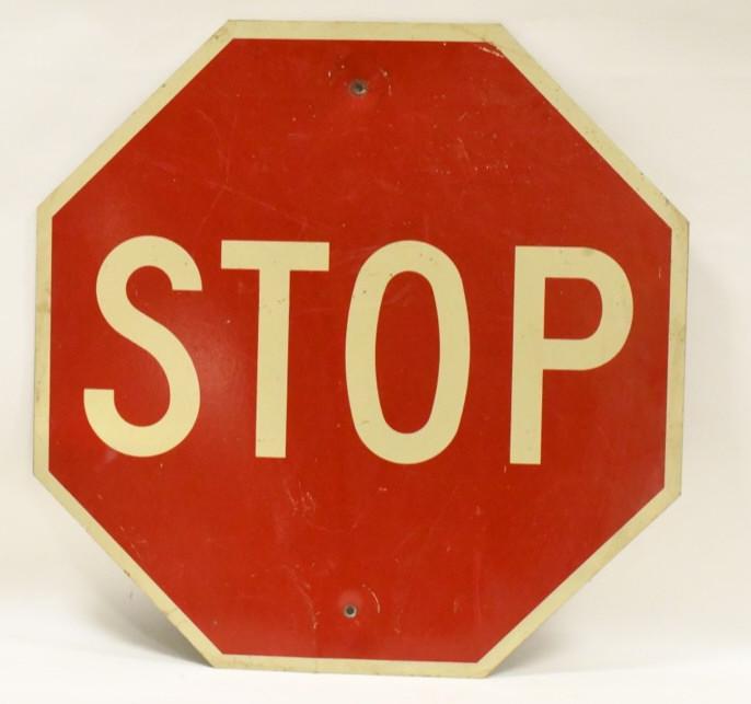 Vintage Reflective Stop Sign