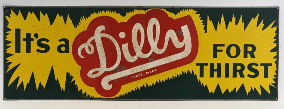 Vintage SST Dilly Beverages Advertising Sign (1 of 4)