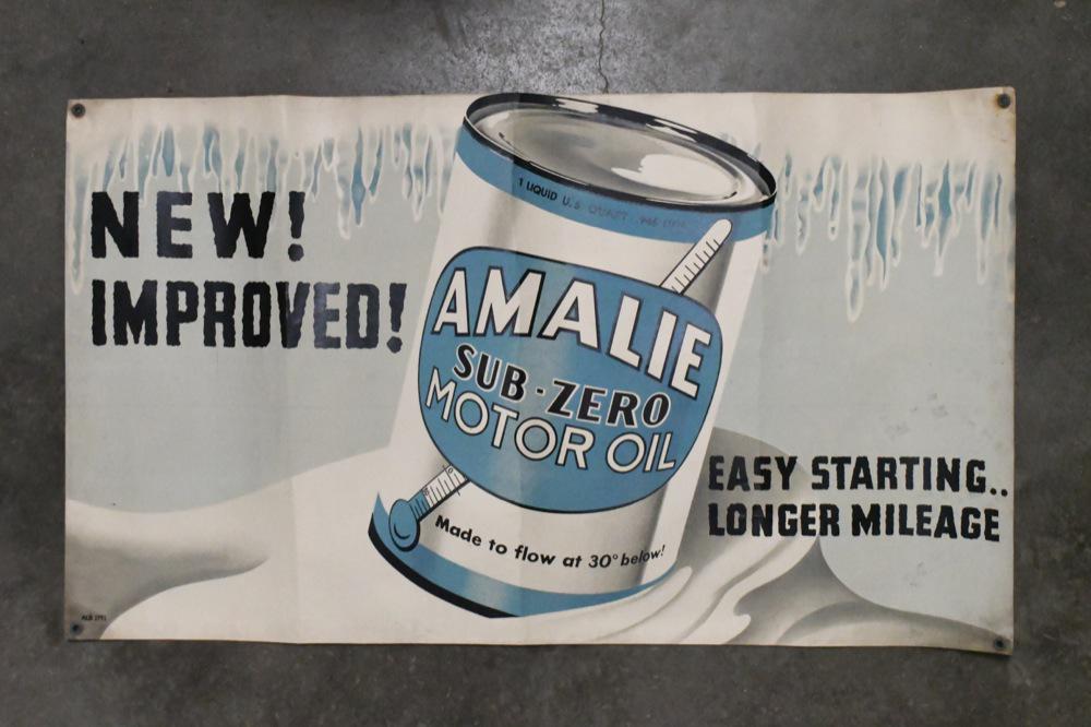 Large Early Amalie Sub Zero Motor Oil Paper Banner (1 of 6)