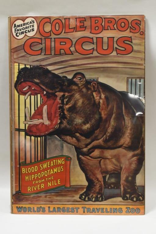 Vintage Cole Bros Circus Advertising Poster (1 of 4)