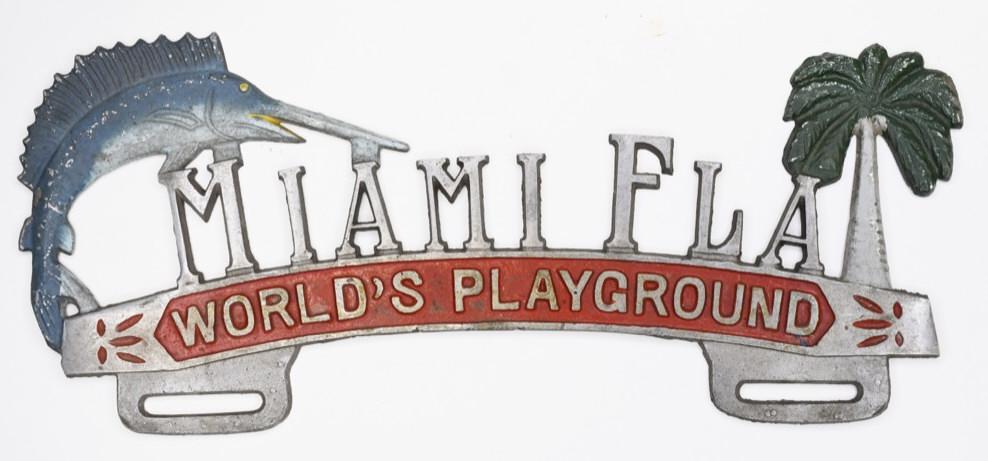 Vintage Miami Florida License Plate Topper (1 of 2)