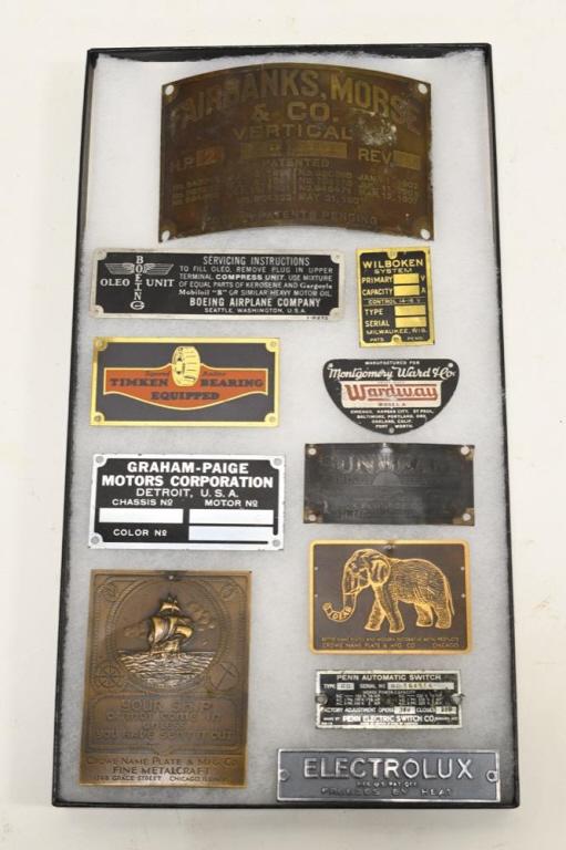 Lot Of Vintage / Antique Company Merchandise Tags: Nice lot of 11 vintage tags. They vary in age and condition. Display very well. Largest measures approximately 5-1/2" across by 3-1/4" tall. REF# 289