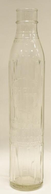 Embossed Shell-Penn 1 Quart Glass Oil Bottle (1 of 2)