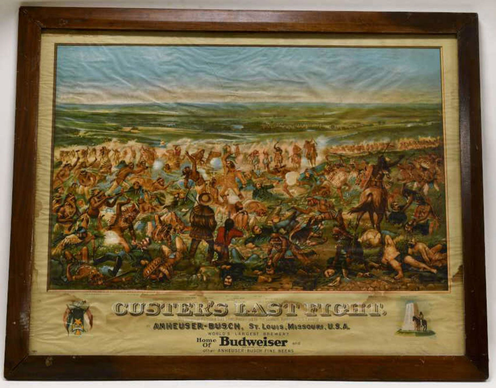 Vintage Budweiser Custer's Last Fight Poster (1 of 7)