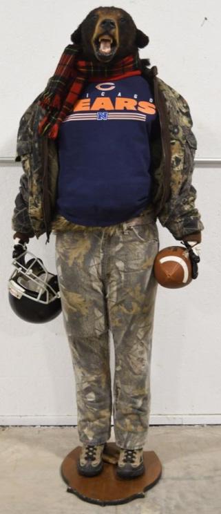 Taxidermy Chicago Bears Black Bear Fantasy Mount (1 of 6)