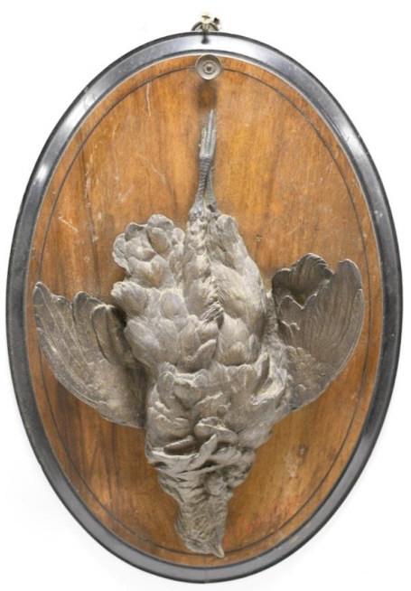 Antique Paul Comolera Bronze Dead Game Bird Plaque (1 of 4)