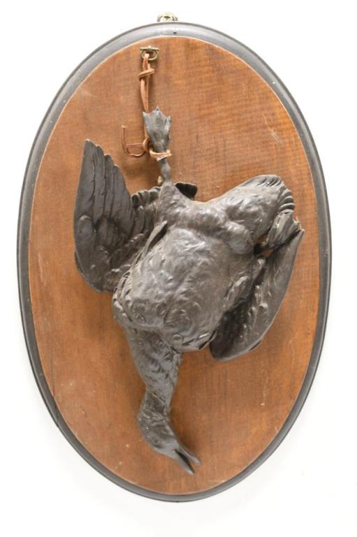 Antique Bronze Dead Game Bird (Duck) Plaque (1 of 3)