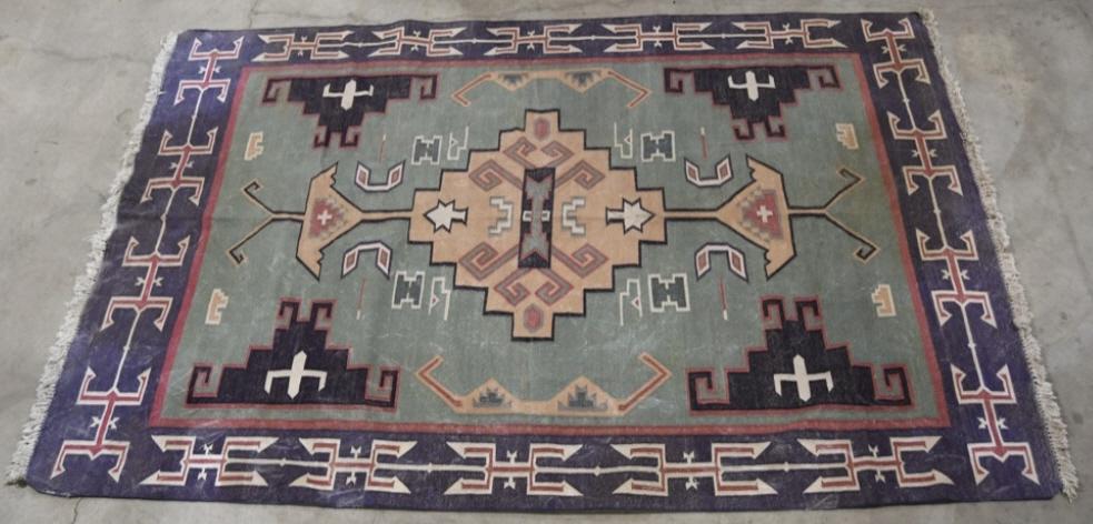 Hand Woven Navajo Native American 99" x 67" Rug (1 of 9)