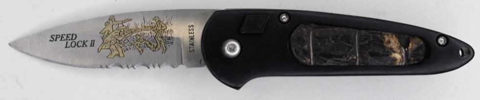 Switchblade Knife w/ Custom Turtle Shell Grips (1 of 4)
