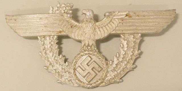 WWII German Police Shako Cap Insignia Badge (1 of 2)