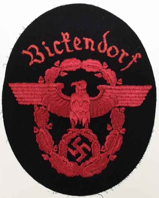 WW2 German Bictendorf Fire Protection Police Patch (1 of 2)