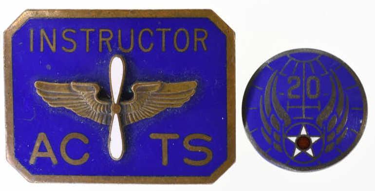 WWII US Army Air Corps Enameled Pin Lot (1 of 3)