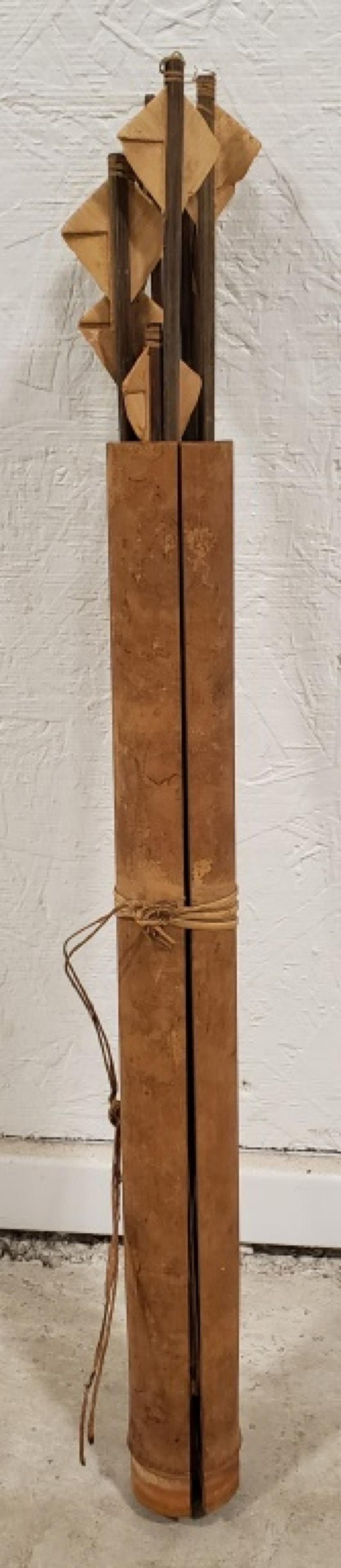 Vietnam War Montagnard Crossbow Quiver with Arrows (1 of 3)