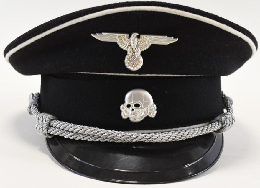 Museum Repro WWII German SS Officer Visor Cap (1 of 5)