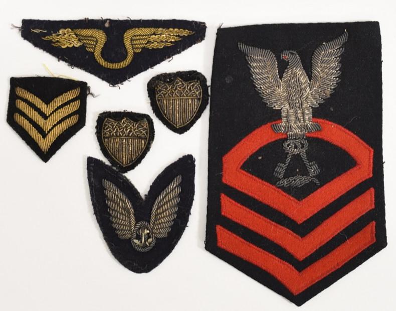 Large Lot Of 6 Vintage Military Bullion Patches (1 of 5)