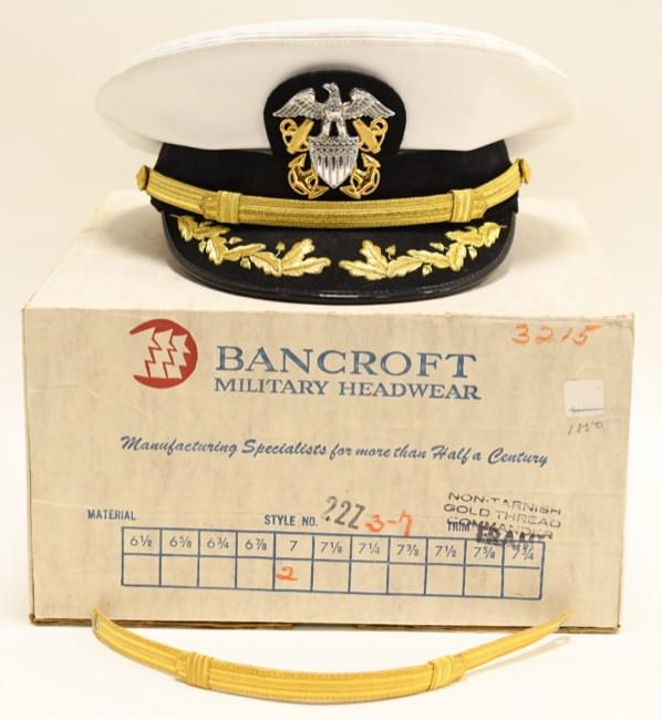 Vintage Named US Navy Captain's Visor Cap (1 of 14)