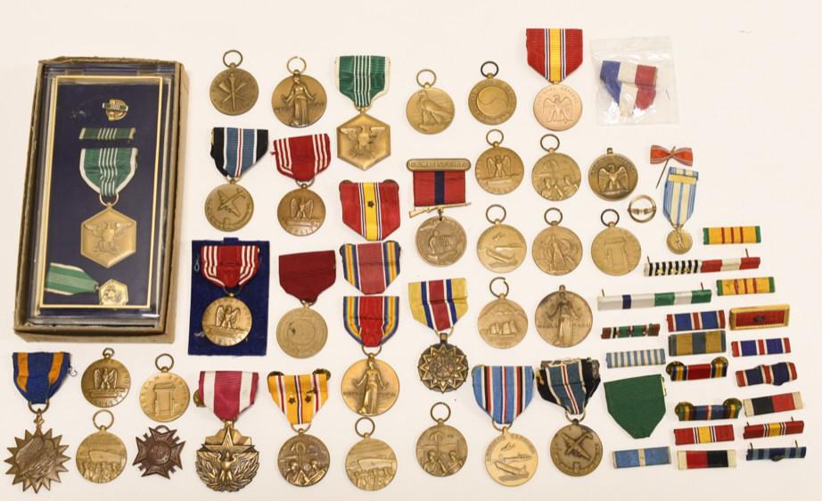 Lot Of US MIlitary Campaign Medals Bars & More (1 of 5)