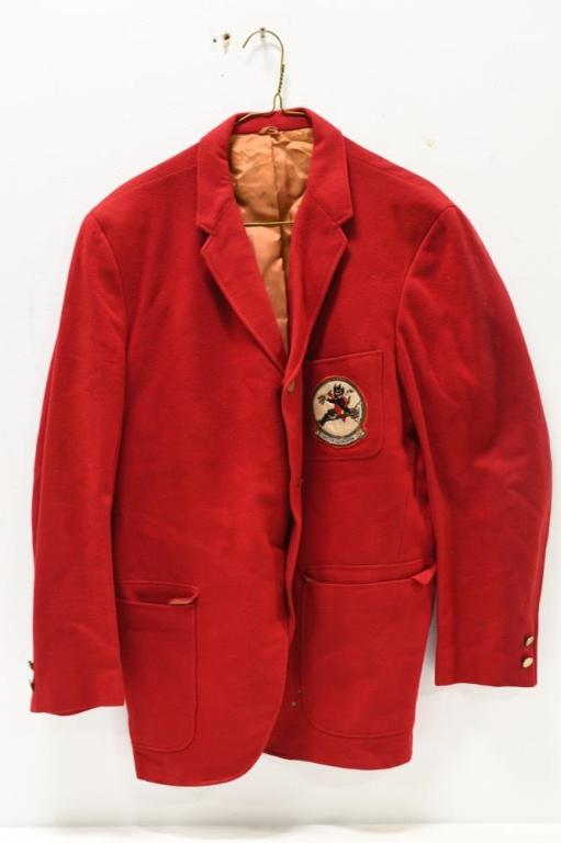 Vtg Wool Sport Coat w/ 191 Fighter Squadron Patch (1 of 3)