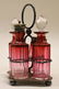 Victorian Cranberry Glass Caster Set - 2