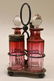 Victorian Cranberry Glass Caster Set - 4