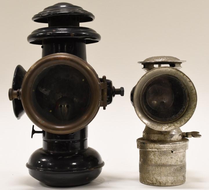 Lot of 2 Early SOLAR Headlights (1 of 8)