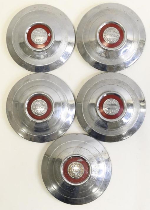 Set Of 5 1930s Marmon Hub Caps (1 of 3)