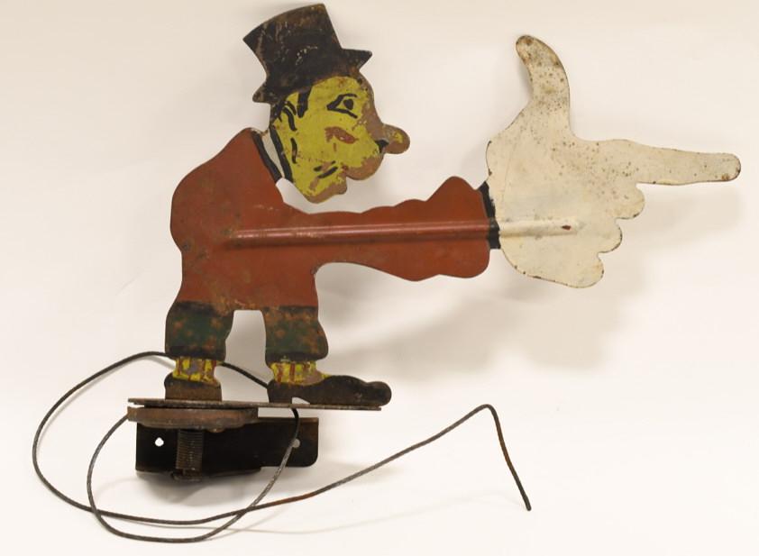 Early Hand Painted Metal Figural Turn Signal (1 of 7)