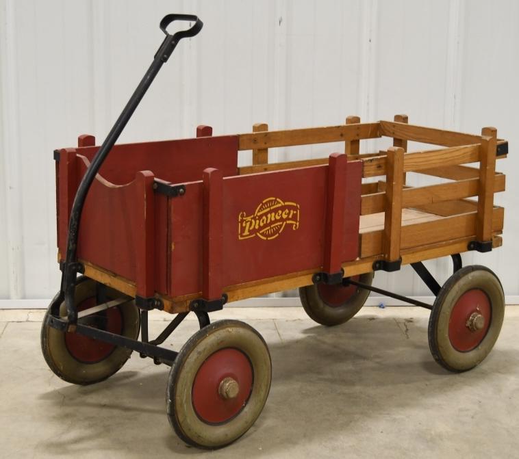 Vintage Pioneer Childs Wood Stake Wagon (1 of 5)