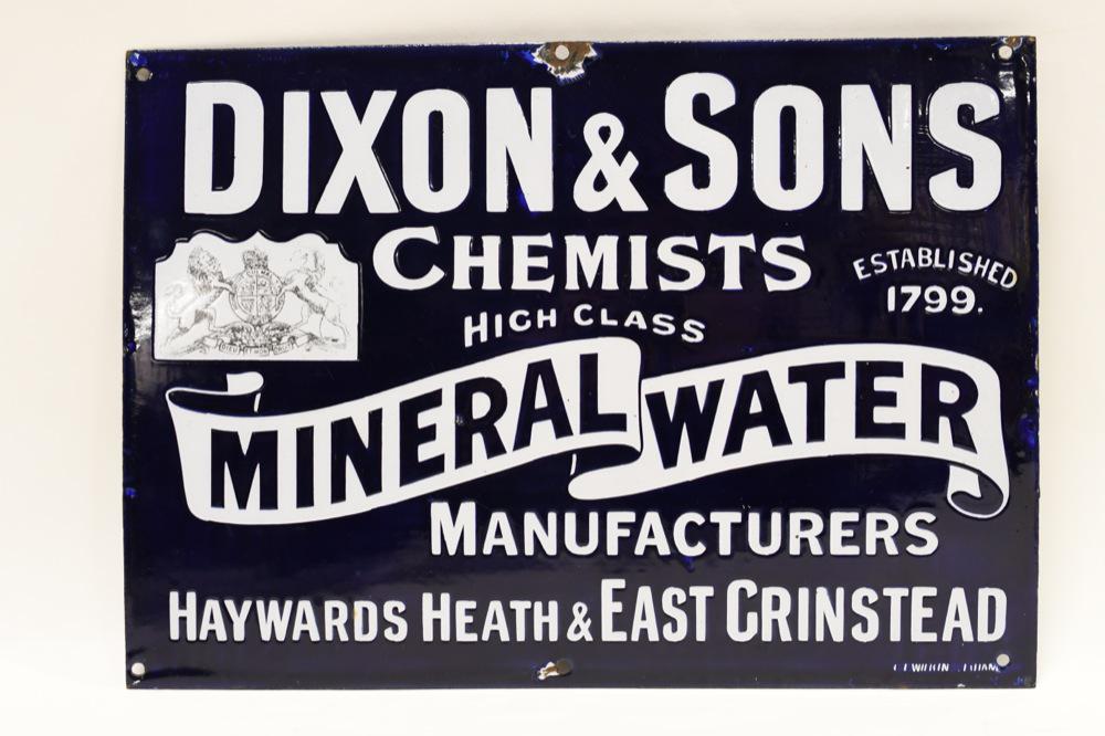 SSP Dixon & Sons Mineral Water Advertising Sign (1 of 5)